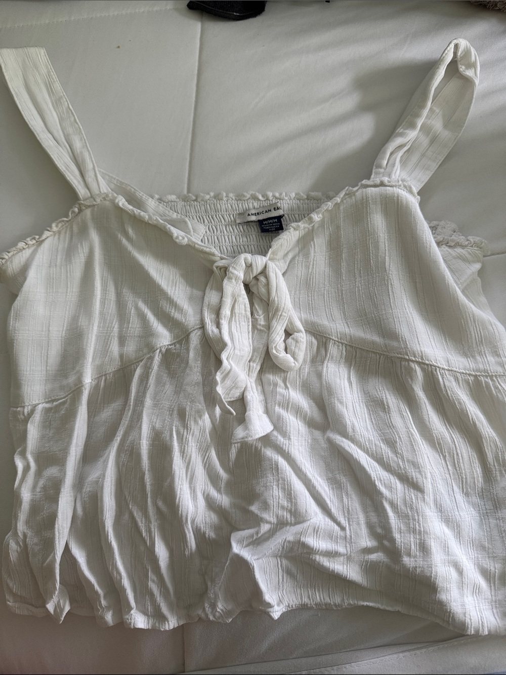 American Eagle Tie-Front Babydoll Blouse